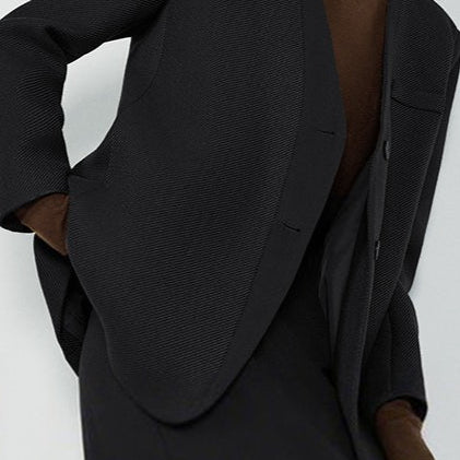 V-hals, enkeltradet blazer