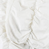 Hvide cargobukser med vide ben og snøre