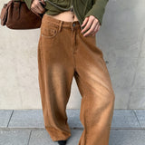 Løstsiddende, vide, afslappede vintage amerikanske jeans