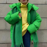 Dame quiltet jakke – Oversized pasform – Vandafvisende – Hætte med trykknaplukning – Mellemlang