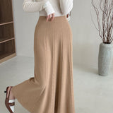 Vintage højtaljet maxinederdel i tekstureret strik