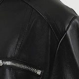 Tætsiddende PU bikerjakke