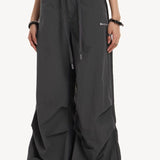 Y2K Retro Grå Militær Cargobukser