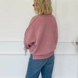 Oversized sweatshirt med paneler og 3D-sløjfe