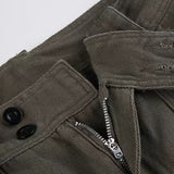 Vintage denim cargobukser med flere lommer og mellemhøj talje