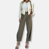 Damebukser - Vævet stof - Høj talje - Ankellang