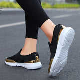 Damesneakers - Slip-On Komfort - Elastikbånd - Moderne afslappet design