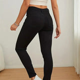 Dame Skinny Jeans - Høj Talje - Tætsiddende Snit - Strækbar Komfort