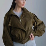 Vintage brun jakke, afslappet pasform