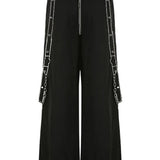 Gothic cargo jeans med brede ben