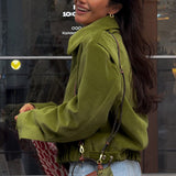 Overdimensioneret baseballjakke i fløjl