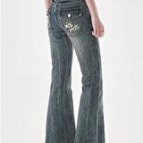 Lavtaljede, mikro-flared slim jeans