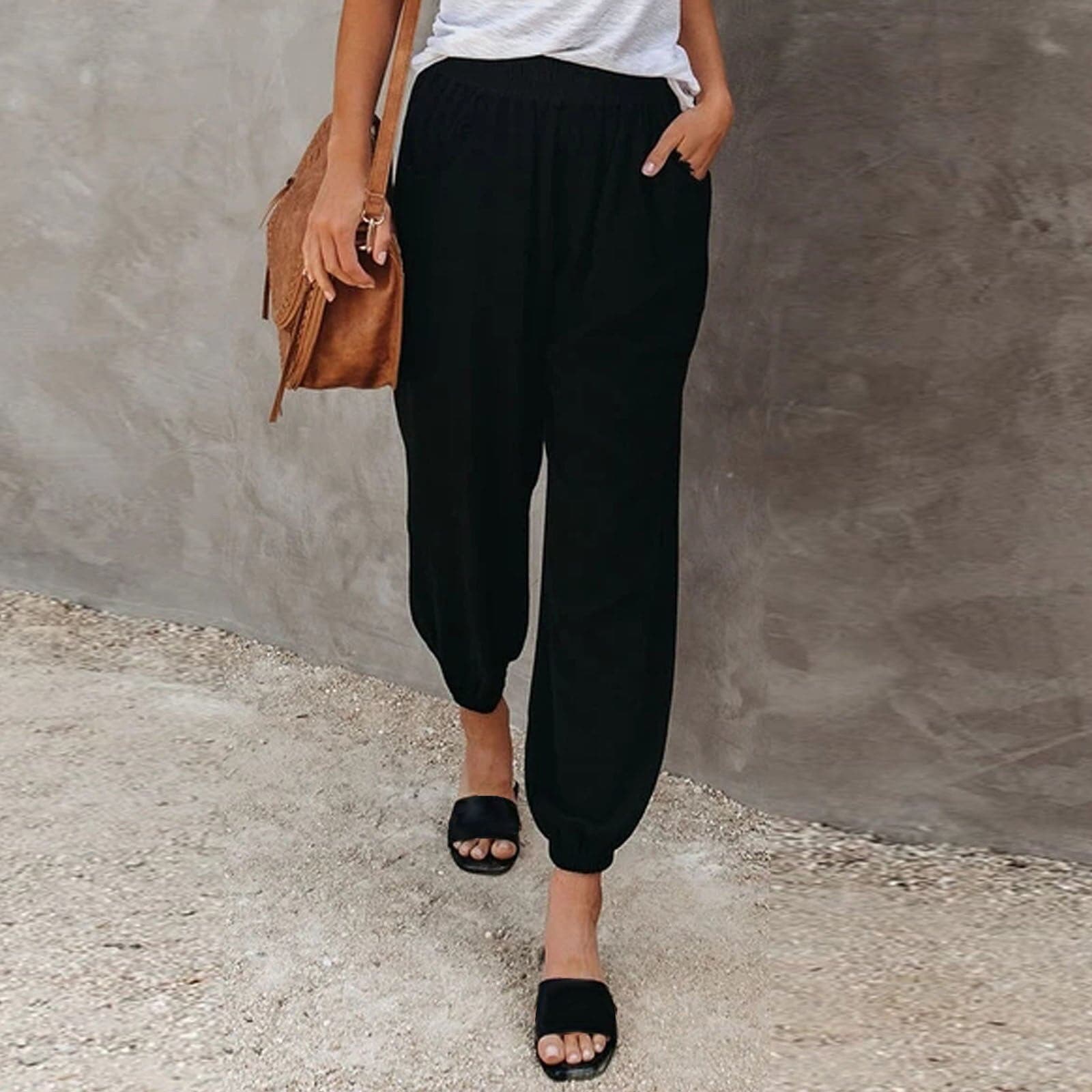 Damebukser med elastisk talje – Løs pasform – Let og behageligt stof
