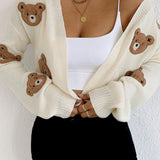 Kort vest broderet med bjørne