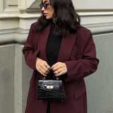 Overdimensioneret struktureret blazer med brede reverser