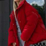 Overdimensioneret quiltet bomuldsjakke