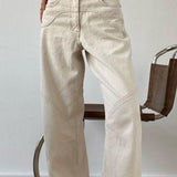 Off-white, vide, højtaljede jeans med lige ben