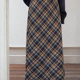 Vintage ternet højtaljet blyantnederdel