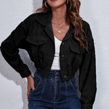 Fløjlsjakke med tætsiddende talje