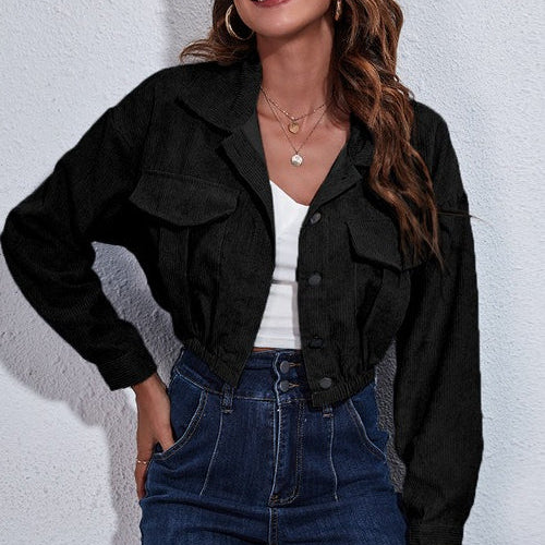 Fløjlsjakke med tætsiddende talje