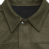 pilotjakke med ruskindslook-krave med hak