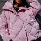 Overdimensioneret quiltet bomuldsjakke