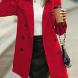 Scarlet Charm Trench Coat - Elegant, dynamisk og let til kvinder