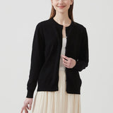 Let bomuldsstrikket friluftsvest med rund hals