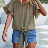 Ima - Moderne bluse med rund hals