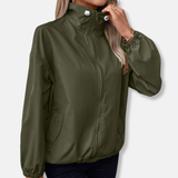 Damejakke – Afslappet pasform – Vandtæt og vindtæt – Lynlåskrave