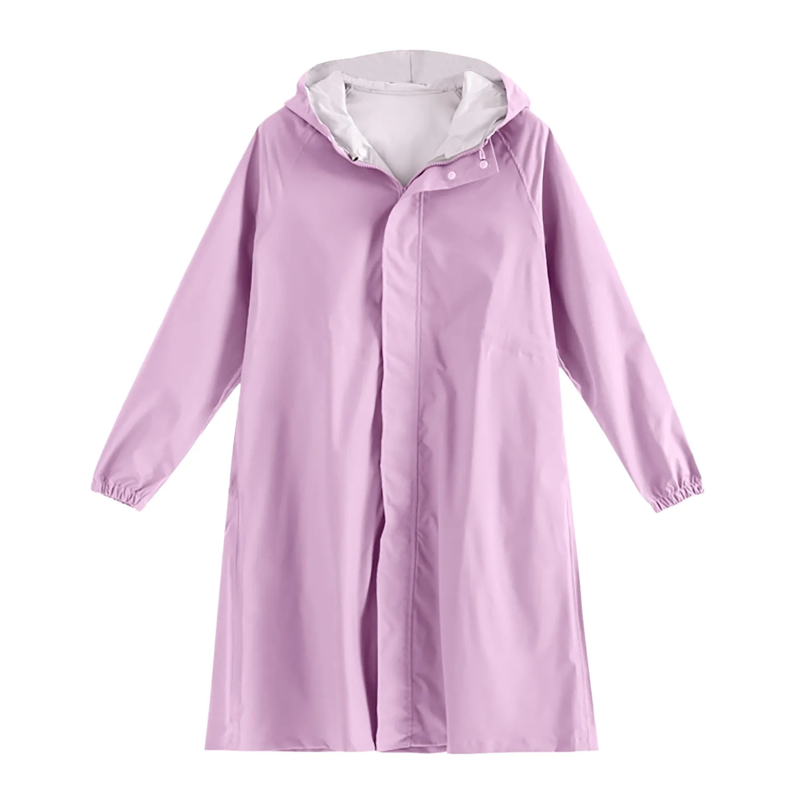 Dametrenchcoat – Let regnfrakke – Lige snit – Justerbar talje – Knælang