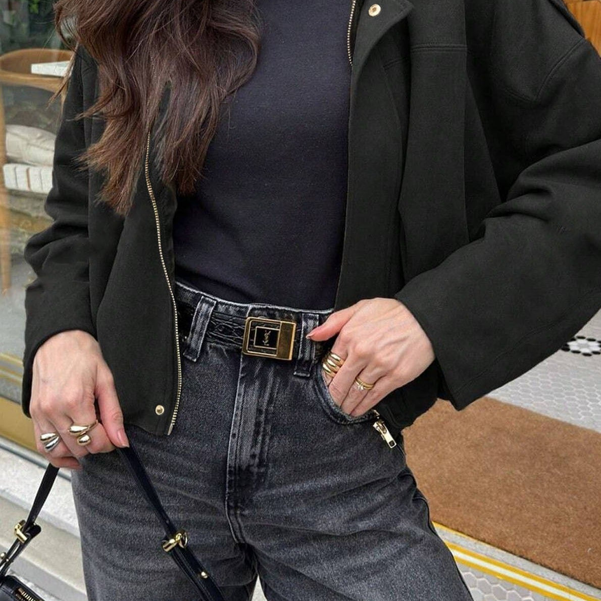 pilotjakke med flagermusærmer