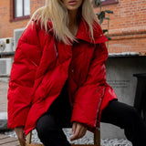 Overdimensioneret quiltet bomuldsjakke