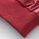 Farveblok jakke i imiteret læder med lynlås