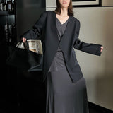 Afslappet oversized sort blazer