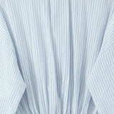 Sæt med stribet langærmet skjorte og højtaljet miniskørt med bindebånd foran