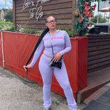 Todelt sæt: cropped hættetrøje med bogstavprint og skinny bukser