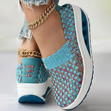 Damesko - Slip-On Vævet Elastisk - Luftpude Komfortsål