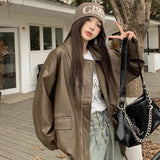 Kort, oversized bikerjakke