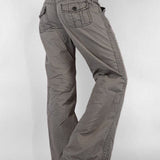 Slim jeans med patchwork-seler, rock-stil