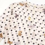 Kort bluse med dyreprint, tætsiddende snit