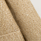 Paillettejakke med høj krave og lommer