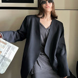 Afslappet oversized sort blazer