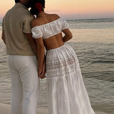 Pure Desire sæt med cropped tanktop og højtaljet nederdel