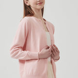 Let bomuldsstrikket friluftsvest med rund hals