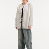 Kabelstrikket vest med afslappet pasform