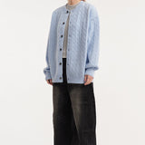 Kabelstrikket vest med afslappet pasform