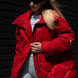 Overdimensioneret quiltet bomuldsjakke