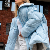 Overdimensioneret quiltet bomuldsjakke