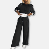 Damesæt i to dele - Glat strik - Høj talje - Afslappet pasform